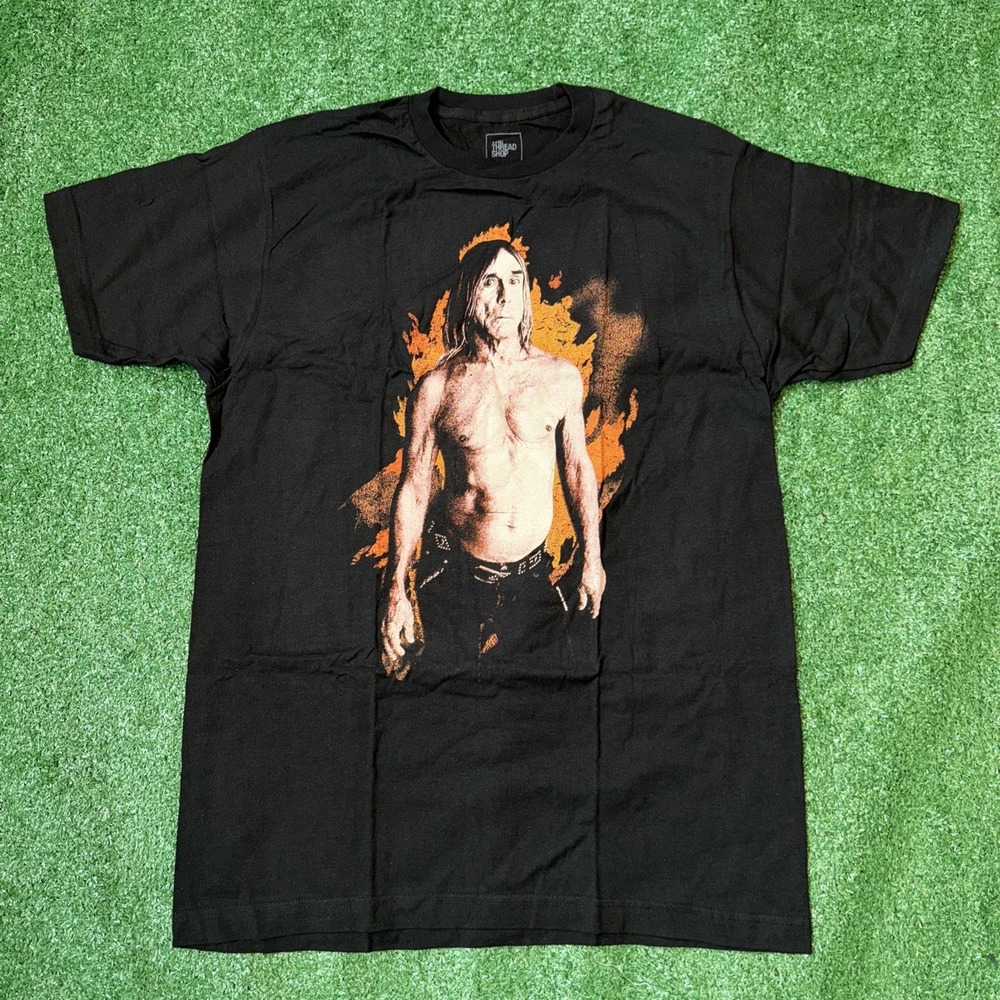Iggy Pop US Tour T-Shirt‎ Size L – Official Punk Rock Band Promo Tee